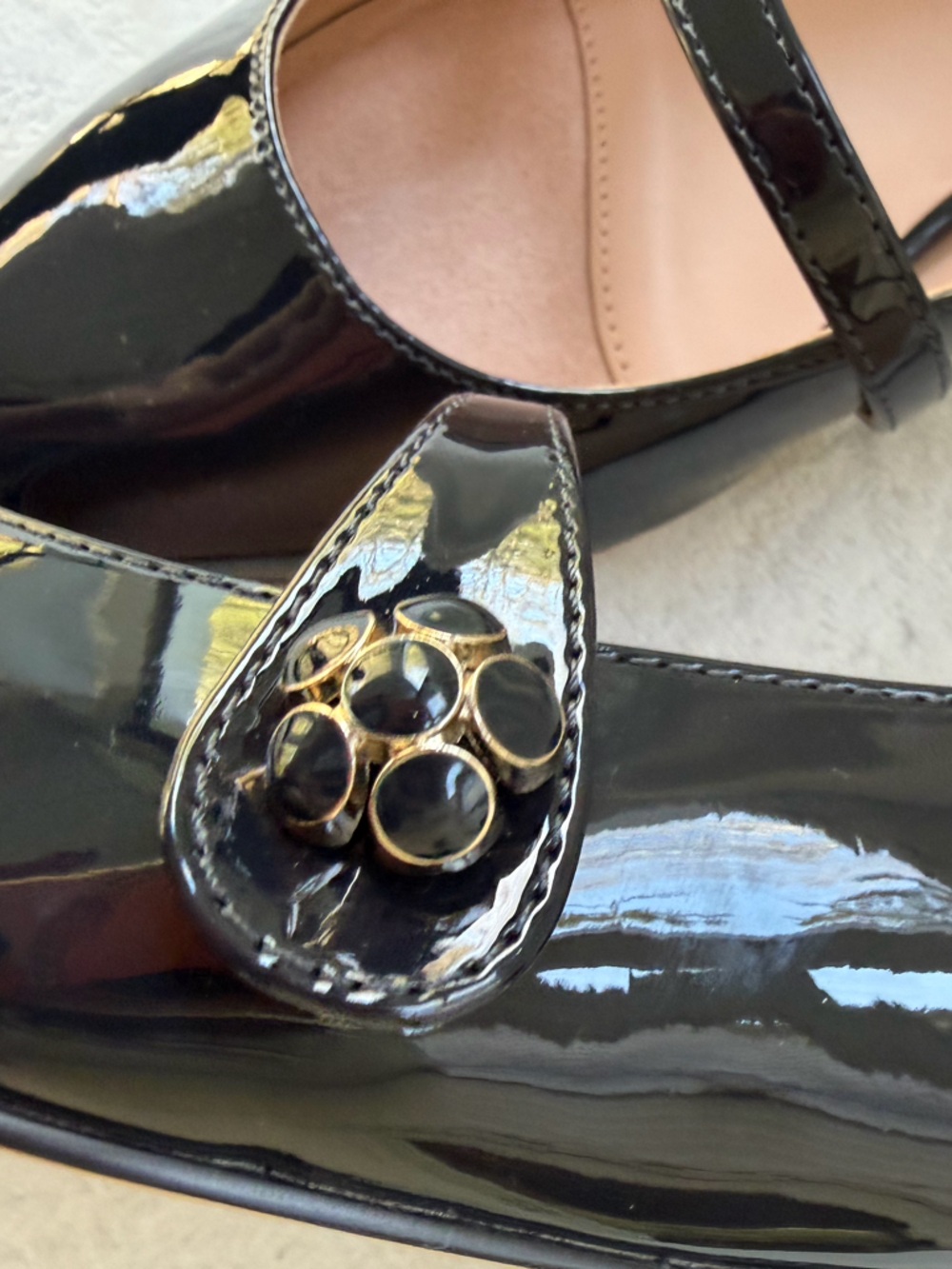 NEW Bandolino Aubriana Very Dark Navy Slingback Mary Jane Flats Point Toe Size 9 - Picture 11 of 15